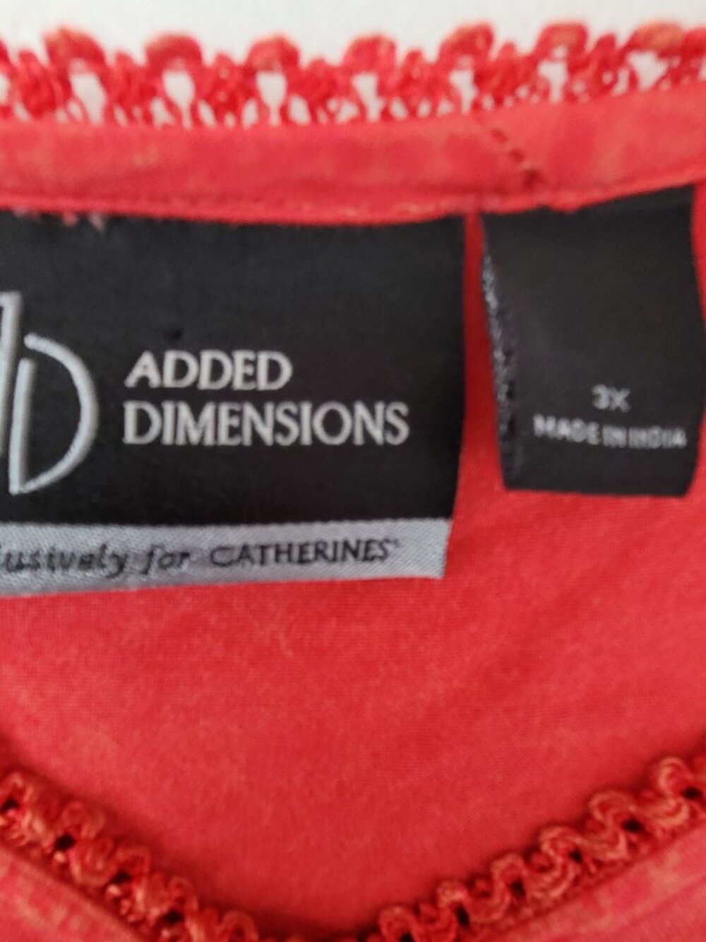 Catherines Outfit 3X Red Beaded Embroidered Maxi Skirt & Blouse Top Shirt Set - Picture 8 of 16
